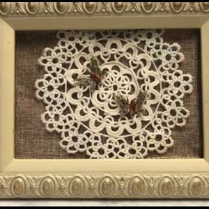 Handcrafted Framed Vintage Decor “Butterfly”